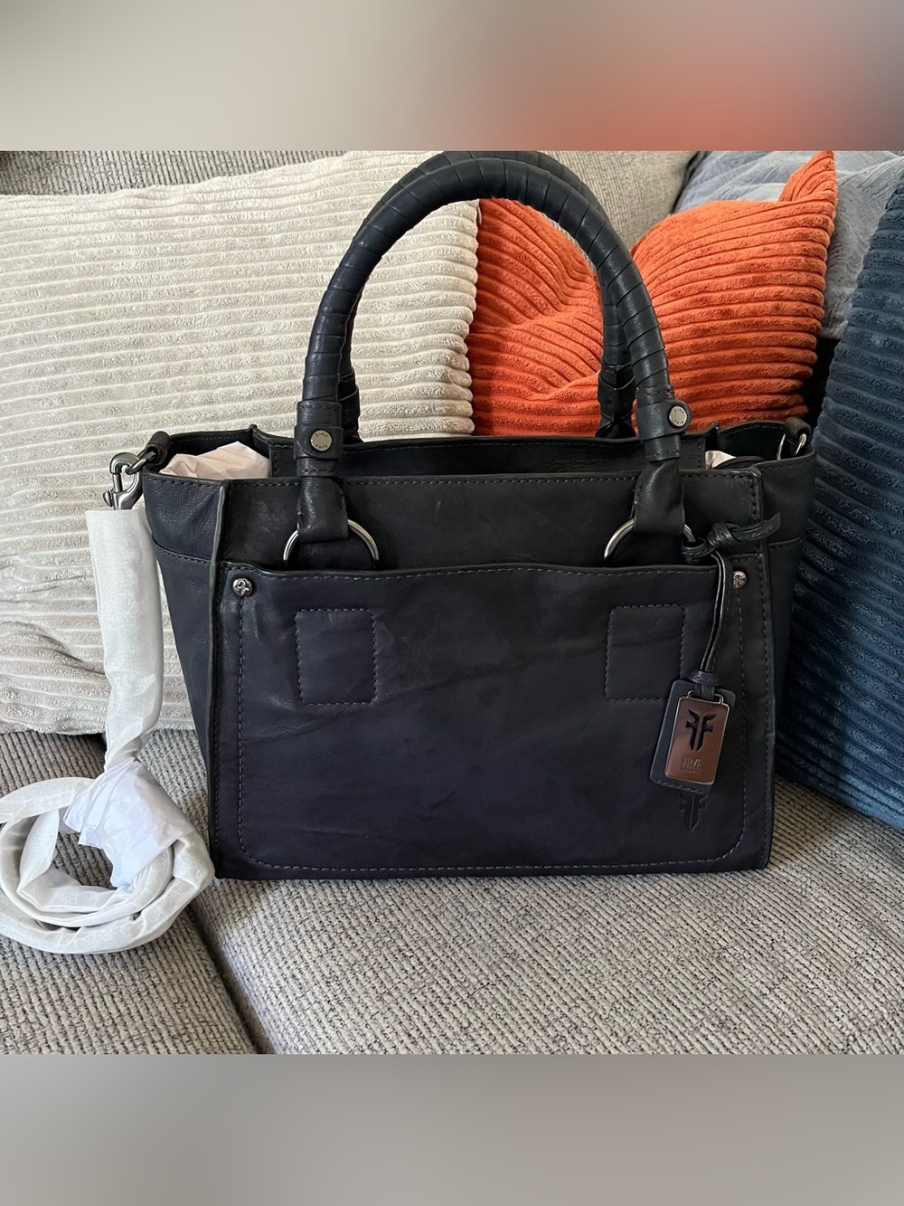NWT Frye Demi satchel 27 Iris (dark navy blue)